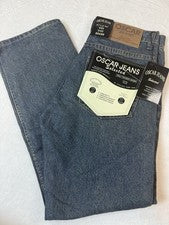 Pantalones de mezclilla Oscar nuevos con etiquetas estilo ajuste cómodo 999 para hombre 30 X 30 venta al por menor $79
