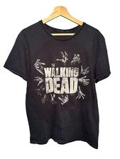Camiseta AMC The Walking Dead 2016 gráfica talla mediana negra zombie horror
