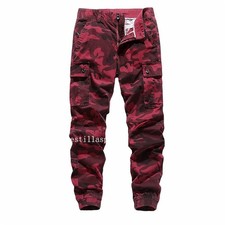 Pantalones Largos Informales Para Hombre Carga Algodón Primavera Camuflaje Aire Libre Deporte Pantalón Lo último
