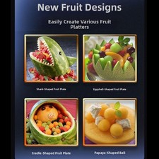 Juego de palas de fruta ovaladas de acero inoxidable 304 de dos piezas para servir cocina en casa