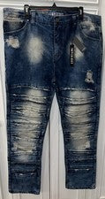 Denim azul para hombre Imperious Distressed 40 x 32. Precio de venta sugerido por el fabricante 89,99 USD nuevo con etiq