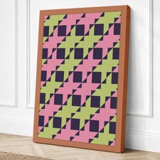 Arte de pared con impresión geométrica en lienzo de teselación decoración del hogar listo para colgar