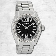 Oozoo Reloj De Pulsera Unisex Serie Vintage Analógico Metal Negro UOC5726A