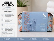 Alfaparf Semi Di Lino Densidad Cuidado del Cabello Set Champú Acondicionador y Bolsa de Belleza