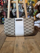 Riñonera Michael Kors Cinturón Mujer S/M MK Firma Logo Marrón Beige Bolso
