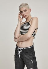 Camisa Urban Classics Mujer Damas Triángulo Top Negro/Gris