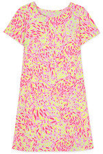 Vestido para mujer - Vestido estampado flamenco amarillo rosa neón - 2XL - Mini vestido