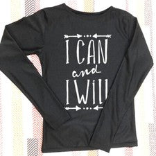 Nueva Camiseta Informal Unisex I Can And I Wil Camiseta Algodón Manga Larga