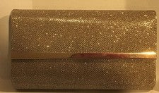 Bolso/bolso de mano BareMinerals dorado brillante belleza maquillaje nuevo