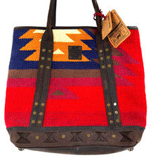 Bolso grande de cuero para mujer STS Ranchwear By Carroll carmesí sol suroeste