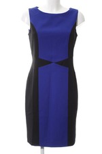 Vestido midi Class International azul-negro business elegante talla 36 poliéster