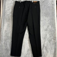 Pantalones de vestir negros para hombre LUCCI Collezione estilo 2PP talla 48S 43W