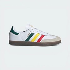 Adidas Originales Samba OG Entrenador Juvenil/Mujer Blanco/Amarillo/Verde Nuevo