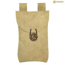 Mini bolsas pequeñas de cuero de gamuza medieval joyería moneda cinturón bolso