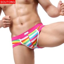 Ropa interior para hombre Calzoncillos Pantalones cortos Moda Ropa interior Calzoncillos de algodón Calzoncillos a rayas