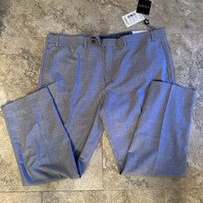 Pantalones de vestir LAUREN RALPH LAUREN Norton para hombre 42x30 azul ultraflexible nuevos con etiquetas — DEFECTUOSOS