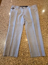 Pantalón Indochino Para Hombre 40-41x 25.5 Gris Lana/Mohair Vestido Frente Plano Newbury 60