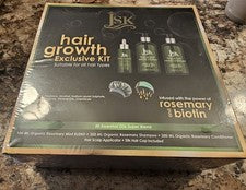 JSK Kit Exclusivo para Crecimiento del Cabello Champú, Acondicionador, Aceite 17 Bloqueadores DHT Biotina