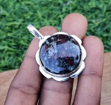 Edulite Gemstone Pendant 925 Sterling Silver Christmas Gift Pendent MO5673