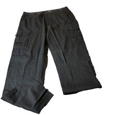 Pantalones cargo KingSize para hombre 46 38L grandes altos negros occidentales al aire libre cincha estilo LL
