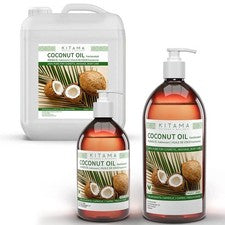 Aceite de coco fraccionado KITAMA aceite de masaje - aceite de spa sin olor y no graso