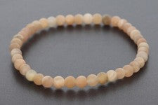 Pulsera de joyería de piedras preciosas elásticas bola congelada de piedra solar 4 mm - G individual