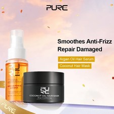 Mascarilla capilar con aceite de coco y suero capilar con aceite marroquí producto suavizante alisado