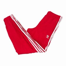 Pantalones de chándal Adidas Adicolor tejidos para hombre Firebird con cremallera rojos talla S IT2498