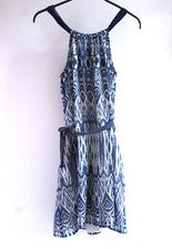 Vestido de verano aireado talla S M azul blanco Le Temps des Cerises NUEVO