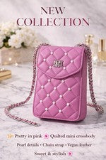 Bandolera Badgley Mischka rosa para mujer