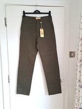 Pantalón chino recto NEXT W28 L31 verde caqui para hombre nuevo con etiquetas