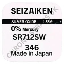Batería Reloj Seizaiken 346 / SR712SW Óxido Plata