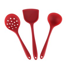 Juego de utensilios de cocina de silicona reutilizables de 3 piezas herramientas de cocina resistentes al calor