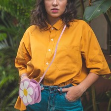 Bolso de hombro cruzado estilo vintage de moda PU para mujer (blanco)