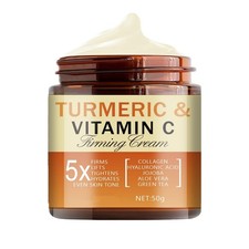 Crema antienvejecimiento de cúrcuma y vitamina C para rostro y ojos, reduce arrugas