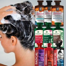Champú para el cuidado de hierbas Farmona cabello graso seco dañado anti pérdida de cabello Jantar radical