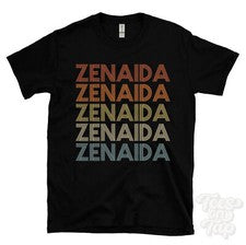 CAMISETA ZENAIDA ESTILO RETRO REPETIDO Hombre y Mujer Novedad Genial Nombre Regalo