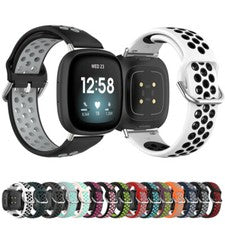Pulsera de muñeca con correa de silicona transpirable para Fitbit Versa 4/3 Sense 2