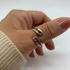 Anillo de plata esterlina 925 sólido anillo de seguridad anillo hecho a mano todos los tamaños