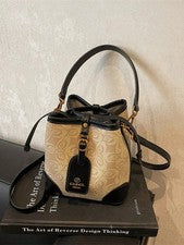 Bolso de hombro bandolera con cordón estampado para mujer Bolso de mano Moda