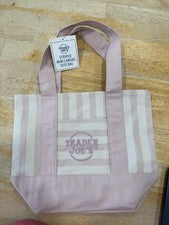 Bolso de Mano Trader Joe's Mini Lona a Rayas Rosa Claro