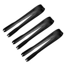 Alicates para servir 3 piezas 5,2" - Alicates para hielo de acero inoxidable Alicates pequeños para bar cafetería (negro