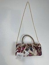 Nuevo Bolso Bandolera Alto Hippie Lentejuelas Bolso sin asas Cartera Tono Dorado Cadena Color Bronce