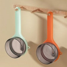 Pelador de cocina ergonómico con cesta de recogida integrada y caja de almacenamiento