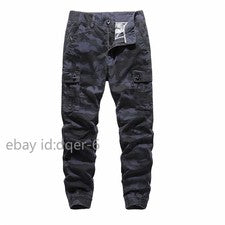 Pantalones Largos Informales Para Hombre Carga Algodón Primavera Camuflaje Aire Libre Deporte Pantalón Lo último