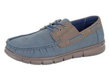 Zapatos informales con cordones Scimitar M579 para hombre súper ligeros marrón marino imitación nobuck