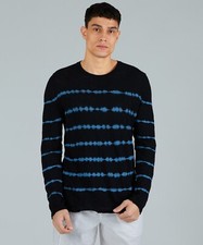 Sudaderas a rayas teñidas con corbata negras Atm nuevas con etiquetas Anthony Thomas para hombre TALLA 2XL $150