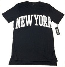 Camiseta Jackson New York Logo Para Hombre Talla Mediana Estilo Más Largo Mangas Cortas Nueva Con Etiquetas