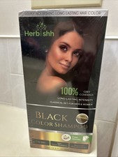 Champú Herbishh 3 en 1 color de cabello negro cobertura gris 16,9 fl oz caduca 4/27