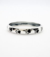 Anillo Estampado Pata Gato Perro Animal Mascota Genuino Plata de Ley 925 Talla L N P R 💖